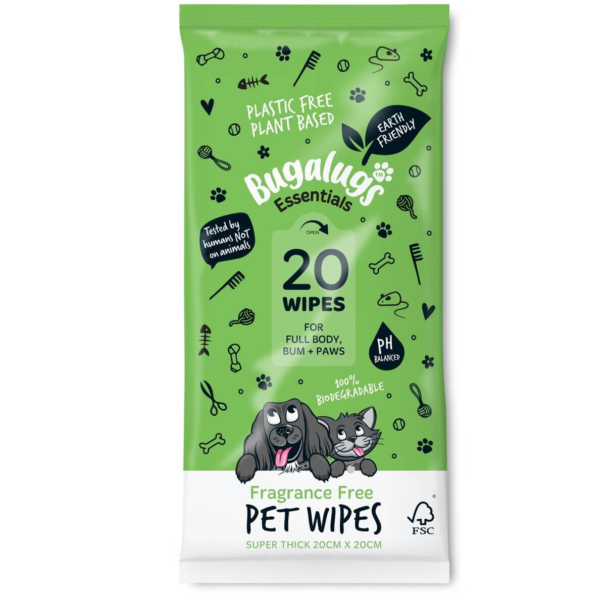 Bugalugs Essentials 20pk Wipes